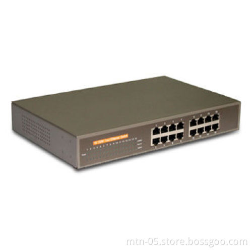 16-port Ethernet Switch, Supports Automatic-MDI/MDIX Function